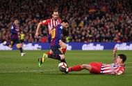 Messi scored his quintessential solo goal and this time it was Godin and Gimenez who were floored by the Argentine.